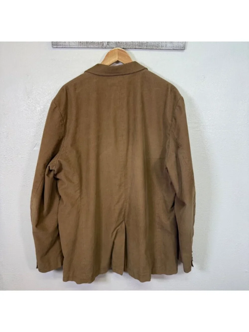 J Crew Mens Blazer Brown Corduroy 3 Button Sport Coat Jacket Academia Size XL